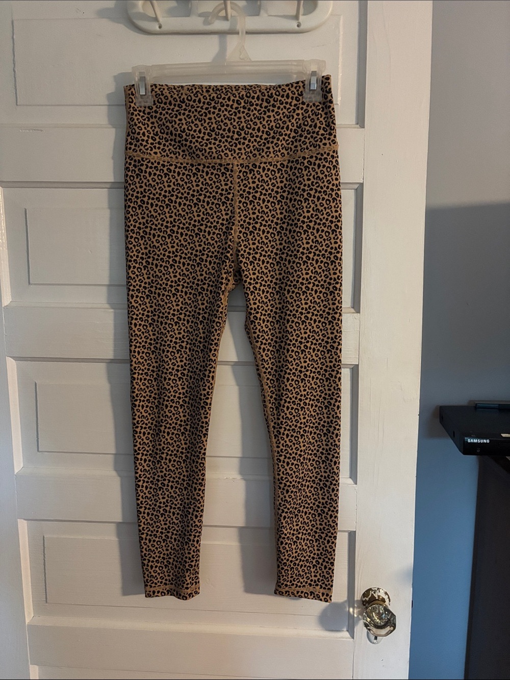 Leopard Print High-Rise Leggings - Brown/Black